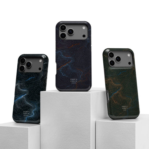 Personalized Midnight Topography iPhone Case