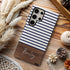 Custom Name Rustic Wood Stripes Galaxy Case
