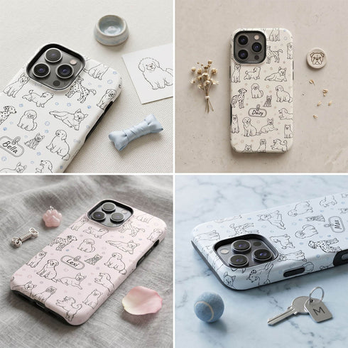 Personalized Dog Doodle Tag iPhone Case
