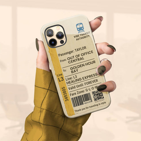 Personalized Urban Metro Ticket iPhone Case