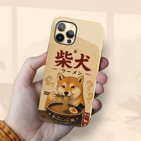 Personalized Shiba Inu Ramen iPhone Case