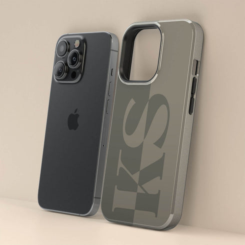 Personalized Minimalist Two-Tone Terra iPhone Case