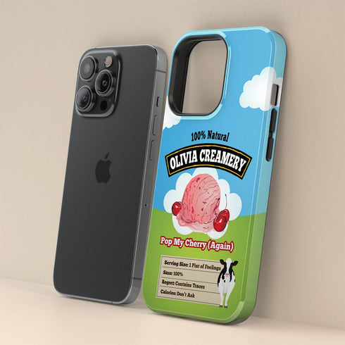 Personalized Emotional Support Ice Cream Pint iPhone Case