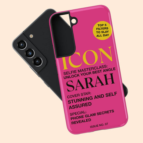Personalized Iconic Pop Glam Magazine Cover Galaxy Case