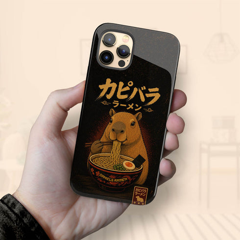 Personalized Capybara Ramen iPhone Case