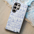 Custom Initials Toile Bookshelf Floral Galaxy Case