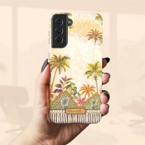 Personalized Tropical Palms of Jaipur Galaxy Case