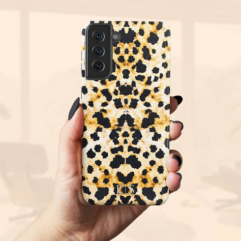 Personalized Luxe Inked Leopard Galaxy Case