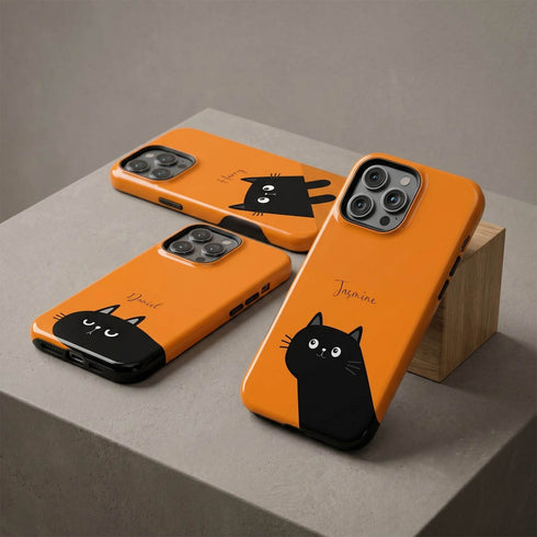 Personalized Cute Cat Mood iPhone Case