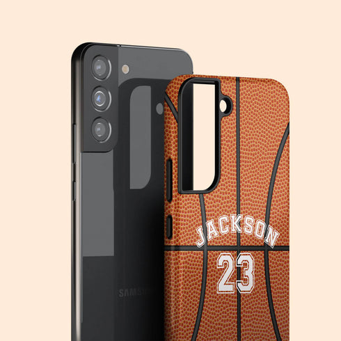 Sports Basketball Player & Number Galaxy Case