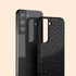 Black Leopard Custom Initials Galaxy Case - Centered