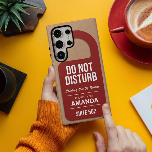 Personalized Hotel Charm Do Not Disturb Galaxy Case