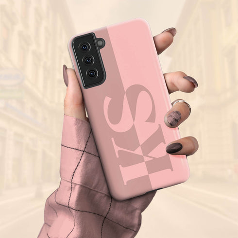 Personalized Minimalist Two-Tone Solid Galaxy Case