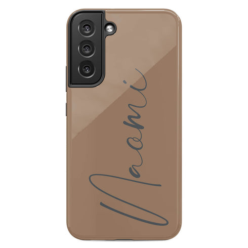 Custom Signature Name Earth Tones Galaxy Case - Dark