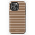 Custom Name Earth Tone Stripes iPhone Case
