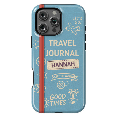 Personalized Classic Travel Journal iPhone Case