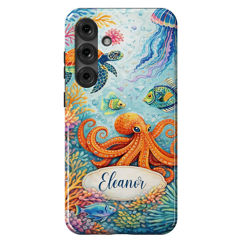Personalized Enchanting Coastal Reef Galaxy Case