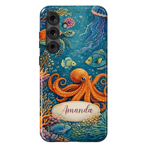 Personalized Enchanting Coastal Reef Galaxy Case