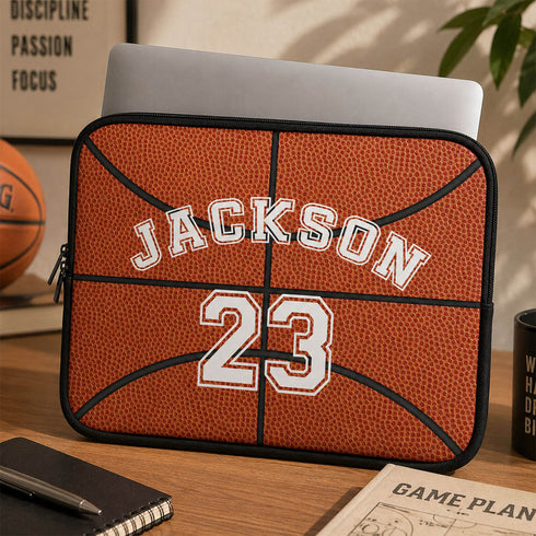 Personalized Basketball Laptop Sleeve