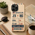 Personalized Artistic Air Boarding Pass iPhone Case