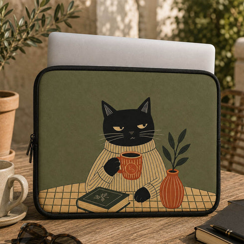 Personalized Judgy Cat Laptop Sleeve