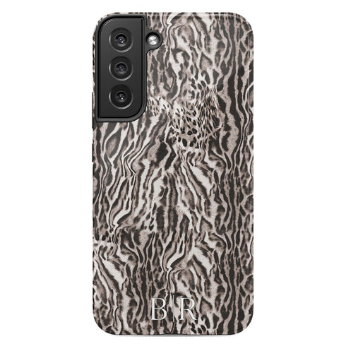 Custom Monogram Initials Fierce Leopard Galaxy Case