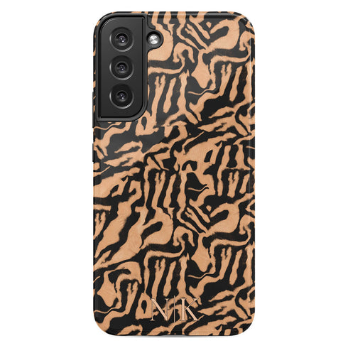 Custom Monogram Initials Chic Tiger Galaxy Case