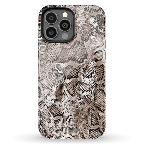 Custom Monogram Initials Snakeskin iPhone Case