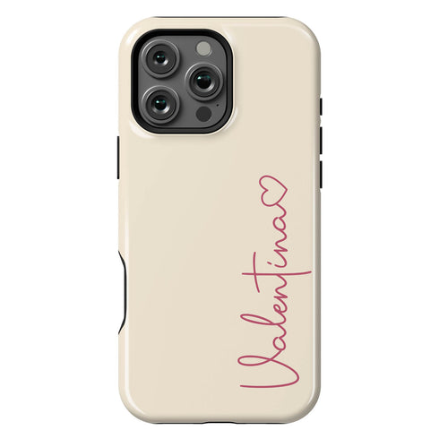 Personalized Cute Vibrant Heart Accent iPhone Case
