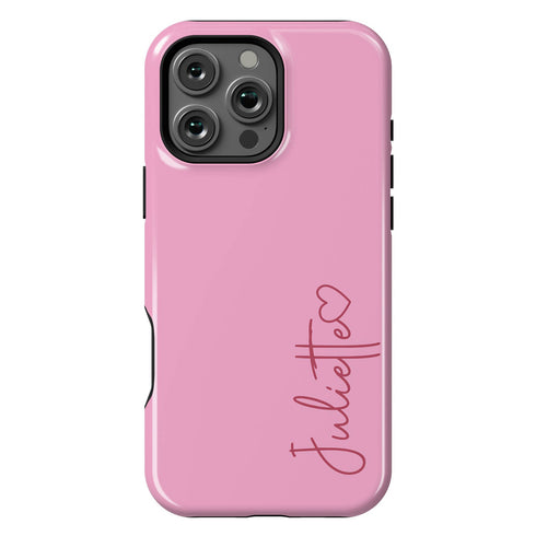 Personalized Cute Vibrant Heart Accent iPhone Case