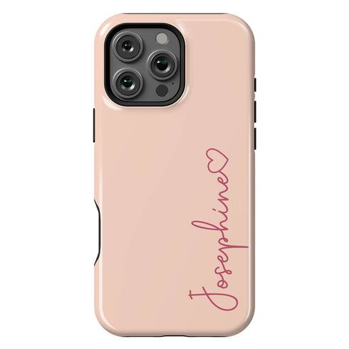 Personalized Cute Vibrant Heart Accent iPhone Case