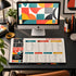 Personalized Designer Cheat Sheet - Modernist Grid Desk Mat