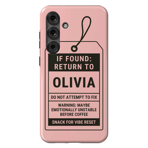 Personalized Lost & Found Tag Galaxy Case