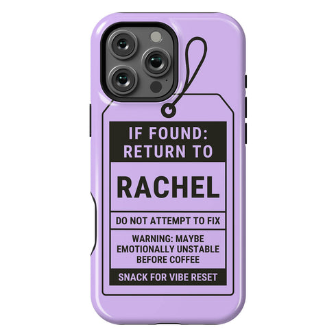 Personalized Lost & Found Tag iPhone Case