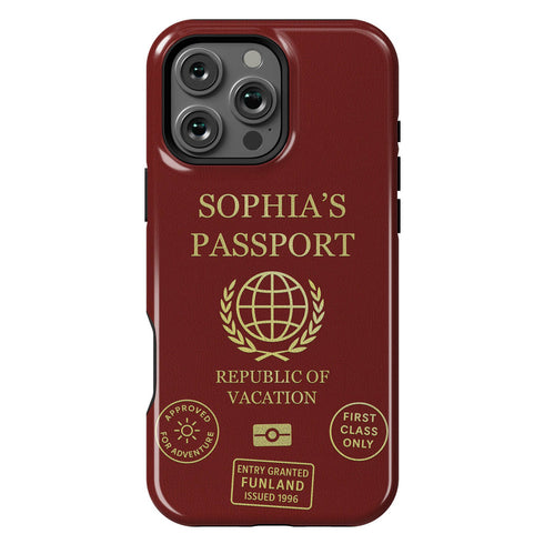 Personalized Classic Passport Cover iPhone Case