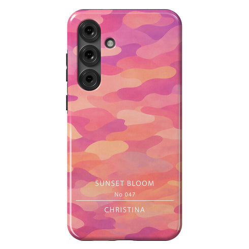 Personalized Gradient Bloom Camo Galaxy Case