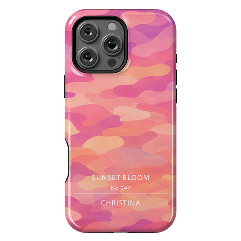 Personalized Gradient Bloom Camo iPhone Case