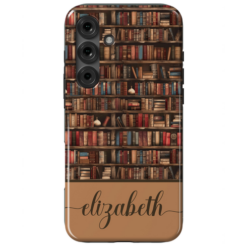 Custom Name Bookshelf Academia Galaxy Case