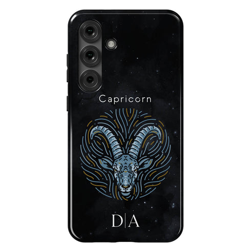Personalized Black Zodiac Horoscope Sign Galaxy Case