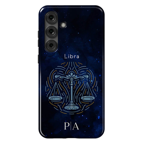 Personalized Blue Zodiac Horoscope Sign Galaxy Case