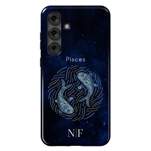 Personalized Blue Zodiac Horoscope Sign Galaxy Case