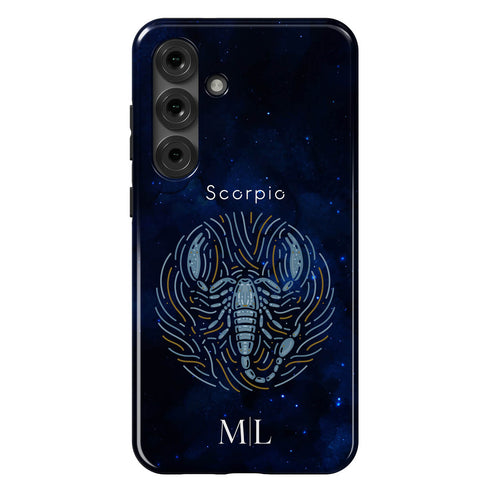Personalized Blue Zodiac Horoscope Sign Galaxy Case