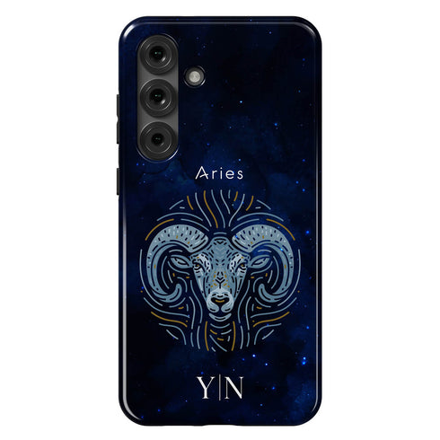 Personalized Blue Zodiac Horoscope Sign Galaxy Case