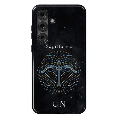 Personalized Black Zodiac Horoscope Sign Galaxy Case