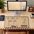 Personalized Vintage Airline Ticket Desk Mat
