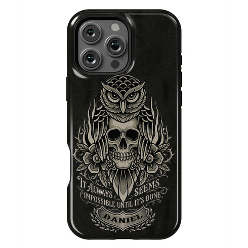Personalized Gym Motivational Until It's Done iPhone Case