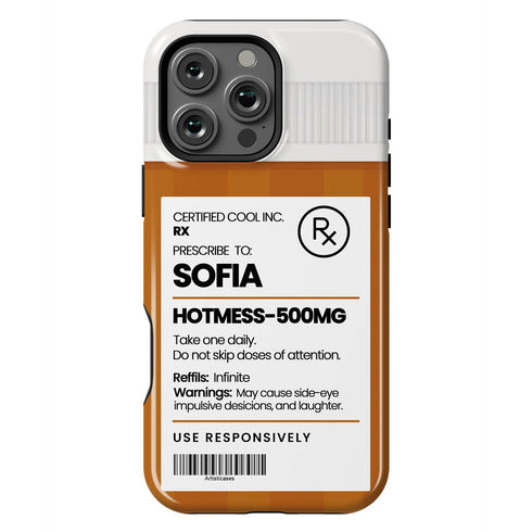 Personalized Funny Prescription Pill Bottle iPhone Case