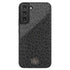Dark Leopard Custom Curly Initials Galaxy Case - Centered