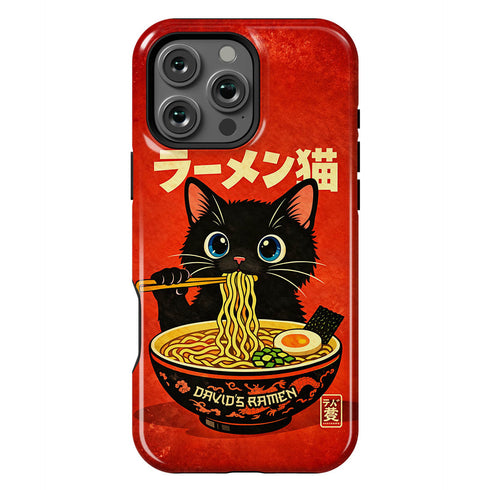 Personalized Kawaii Ramen Cat iPhone Case