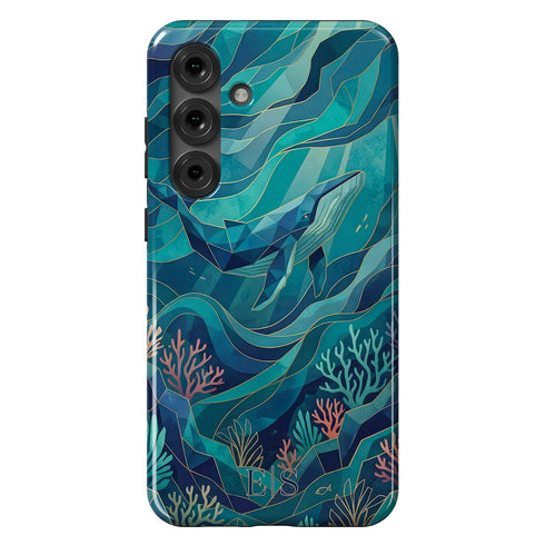 Personalized Polygon Glass Whale Galaxy Case